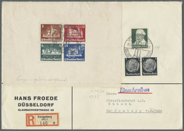 Br Deutsches Reich - 3. Reich: 1935, OSTROPA-Block Mit ERSTTAGSSONDERSTEMPEL Auf R-Brief Mit Zusatzfran - Ongebruikt