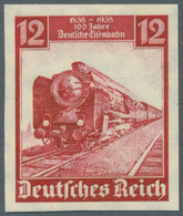 ** Deutsches Reich - 3. Reich: 1935, 100 Jahre Deutsche Eisenbahn, Postfrische 12 Pfennig Braunrot UNGE - Neufs