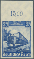 ** Deutsches Reich - 3. Reich: 1935, 100 Jahre Deutsche Eisenbahn, Postfrische (auch Im Rand) 25 Pfenni - Unused Stamps