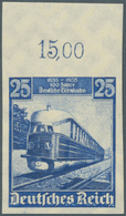 ** Deutsches Reich - 3. Reich: 1935, 100 Jahre Deutsche Eisenbahn, Postfrische (auch Im Rand) 25 Pfenni - Neufs