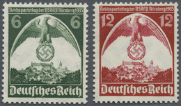 ** Deutsches Reich - 3. Reich: 1935, Nürnberger Parteitag, Komplette Ausgabe Mit Verkehrtem Wz. Y (Sche - Unused Stamps