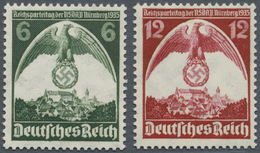 ** Deutsches Reich - 3. Reich: 1935, Nürnberger Parteitag, Komplette Ausgabe Mit Verkehrtem Wz. Y (Sche - Neufs