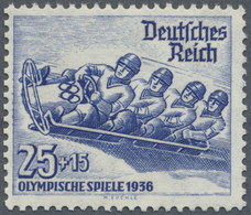 ** Deutsches Reich - 3. Reich: 1935, 25+15 Pf Winterolympiade Mit Wz. "Schenkel Nach Rechts", Postfrisc - Unused Stamps