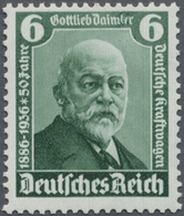 ** Deutsches Reich - 3. Reich: 1936, 6 Pfg "I.A.A." Mit PLATTENFEHLER "le In Daimler Schräg" Postfrisch - Unused Stamps