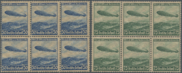 ** Deutsches Reich - 3. Reich: 1936, Flugpostmarken: Fahrt L.Z. 129 Nach Nordamerika, Beide Werte In Po - Unused Stamps