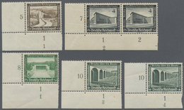 ** Deutsches Reich - 3. Reich: 1936, 3Pf.-40Pf. WHW, 8 Versch. FN, Dabei 40Pf., Linke Untere Ecke Mit F - Unused Stamps