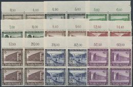 **/ Deutsches Reich - 3. Reich: 1936, „Winterhilfswerk Moderne Bauten”, 9 Werte Postfrisch Komplett Als - Unused Stamps
