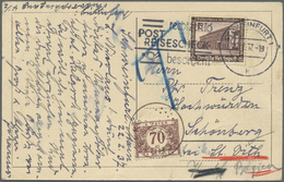 Deutsches Reich - 3. Reich: 1936, WHW 15+10 (Pfg.) Portogerecht Auf Ansichtskarte Aus Schweinfurt, 2 - Neufs