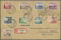 Deutsches Reich - 3. Reich: 1937, WHW Schiffe, Kompletter Satz Auf (gefaltetem) R-FDC Von "DRESDEN 4 - Ongebruikt