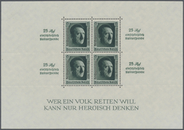 ** Deutsches Reich - 3. Reich: 1937, Reichsparteitags-Block, Tadellos Postfrisch. (Mi. 320,-) - Unused Stamps