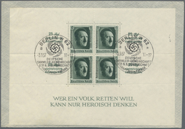 Deutsches Reich - 3. Reich: 1937, Reichsparteitags-Block Auf FDC Mit ESST "BERLIN 3.9.37" (minime Sp - Ongebruikt