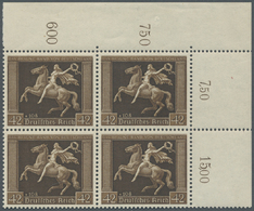 **/ Deutsches Reich - 3. Reich: 1938, Rennen Um Das Braune Band Als Postfrischer 4er-Block Aus Der L.o. - Unused Stamps