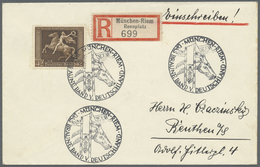 Br Deutsches Reich - 3. Reich: 1938, Braunes Band 42+108 Pf. Auf Zwei R-Briefen Mit Unterschiedl. Sonde - Ongebruikt