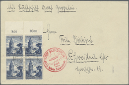 Br Deutsches Reich - 3. Reich: 1938, WHW 25 Pfg., Oberrand-Viererblock Als Portogerechte Mehrfachfranka - Unused Stamps