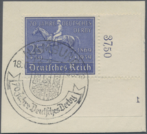 Brfst Deutsches Reich - 3. Reich: 1939, 25Pf.+50Pf. Derby, Aus Der Rechten Unteren Bogenecke Mit Platten-N - Ongebruikt