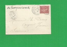 Lettre N° 129 Obl Amiens - 1877-1920: Semi Modern Period