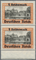 ** Deutsches Reich - 3. Reich: 1939, 1 RM Danzig Abschied Im Postfrischen Senkrechten UR-Paar, Obere Ma - Neufs