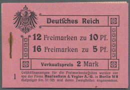 O Deutsches Reich - Markenheftchen: 1910/1911. Lot Von 2 Gestempelten Markenheftchen: Einmal MH 1.1 A - Booklets