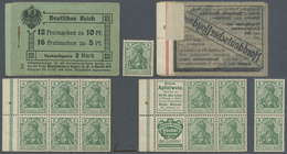 * Deutsches Reich - Markenheftchen: 1912, 5 Pf Germania Markenheftchen Mit H-Blatt 4.1 In Einzelteilen - Carnets