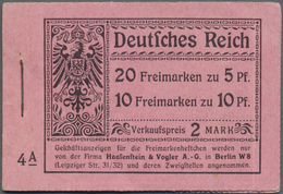 Deutsches Reich - Markenheftchen: 1910, 2 M. Germania-Markenheftchen, Deckel Und Alle Zwischenblätte - Postzegelboekjes