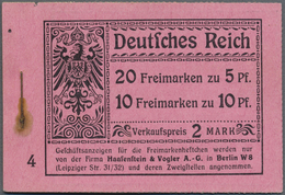 Deutsches Reich - Markenheftchen: 1910, 2 M. Germania-Markenheftchen, Deckel Und Alle Zwischenblätte - Booklets