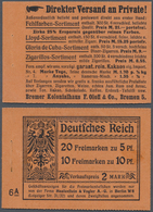 Deutsches Reich - Markenheftchen: 1911, 2 M. Germania Markenheftchenmit ONr. 6A, Nur Deckel, M€ Für - Carnets