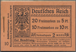 Deutsches Reich - Markenheftchen: 1910, 2 M. Germania-Markenheftchen, Deckel Und Alle Zwischenblätte - Postzegelboekjes