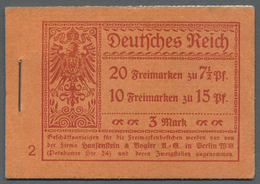 ** Deutsches Reich - Markenheftchen: 1917, 3 M. Germania-Markenheftchen Mit ONr. 2, Komplett Mit Allen - Carnets