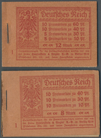 ** Deutsches Reich - Markenheftchen: 1921, 2 Komplette Markenheftchen Jeweils Durchgezähnt Mit ONr. "1" - Booklets