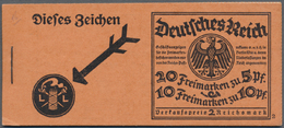 ** Deutsches Reich - Markenheftchen: 1925, MH 2 RM "Neuer Reichsadler", 1. Deckelseite Mit Bleistiftbes - Libretti
