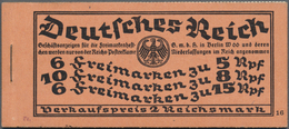 ** Deutsches Reich - Markenheftchen: 1928, Markenheftchen Reichspräsidenten, O.Nr. 16 Mit Einigen Mänge - Postzegelboekjes