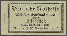 ** Deutsches Reich - Markenheftchen: Nothilfe 1928 Mit H-Blatt 64, Postfrisches Qualitätsstück - Postzegelboekjes