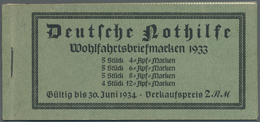 * Deutsches Reich - Markenheftchen: 1933, Markenheftchen Wagner, Anhaftungen, Gummifehler, Bug Im Vord - Booklets