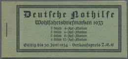 * Deutsches Reich - Markenheftchen: 1933, Markenheftchen Wagner, Anhaftungen, Gummifehler, Ein Blatt S - Booklets