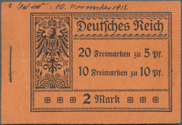 * Deutsches Reich - Markenheftchenblätter: 1913. Germania, Oben Genanntes Hbl. (Friedensdruck) Befinde - Carnets