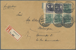 Br Deutsches Reich - Markenheftchenblätter: 1918, Germania-Heftchenblatt Mit 4 X 5 Und 2 X 15 Pf. Mit T - Postzegelboekjes