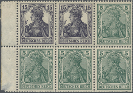 */** Deutsches Reich - Markenheftchenblätter: 1917, H-Blatt Mit Germania 4 X 5 Pf. Und 2 X 15 Pf. Mit Dur - Carnets