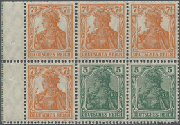 * Deutsches Reich - Markenheftchenblätter: 1918, Germania 5 Pf. Grün (2) Und 7½ Pf. Orange (4) Im Heft - Postzegelboekjes