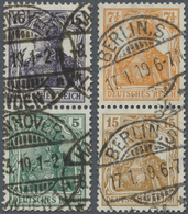 O Deutsches Reich - Zusammendrucke: 1918, Senkrechter Zusammendruck Germania 15 Pf Grauviolett + 5 Pf - Se-Tenant