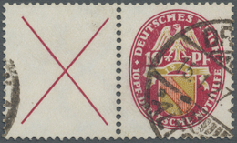 O Deutsches Reich - Zusammendrucke: 1926, "X+10" Deutsche Norhilfe Wappenzeichnung, Waager. Zusammendr - Zusammendrucke