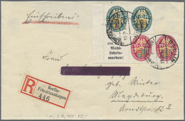 Br Deutsches Reich - Zusammendrucke: 1929, 8 Und 15 Pfg Im 5er-Block Auf R-Brief Von Berlin-Friedrichsh - Zusammendrucke