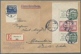 Br Deutsches Reich - Zusammendrucke: 1932, Nothilfe-Zusammendruck-Kombination Aus Der Bogenecke Mit Zus - Zusammendrucke