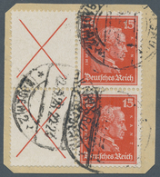 Brfst Deutsches Reich - Zusammendrucke: 1927, Freimarken: Berühmte Deutsche, 15 Pf Kant, Waagerechter Zusa - Se-Tenant