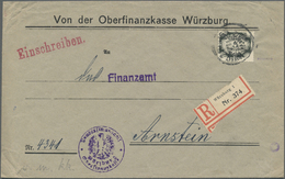 Br Deutsches Reich - Dienstmarken: 1922, 5 M. Auf Portogerechtem Einschreibe-Fernbrief Der Zweiten Gewi - Dienstzegels