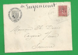Lettre N° 129 Obl Amiens Societe Des Antiquaires De Picardie - 1877-1920: Periodo Semi Moderno