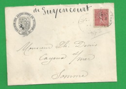 Lettre N° 129 Obl Amiens Societe Des Antiquaires De Picardie - 1877-1920: Semi-Moderne