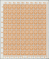 ** Deutsches Reich - Dienstmarken: 1934/1938, 50 Pf Gelborange In 2 Originalbogen Postfrisch, Mi 1.200. - Service