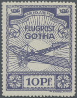 * Deutsches Reich - Halbamtliche Flugmarken: 1912, 10 Pfg. Flugmarke Der Herzog-Karl-Eduard-Fliegersch - Airmail & Zeppelin