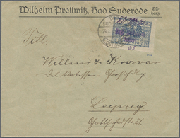 Br Deutsches Reich - Lokalausgaben 1918/23: BAD SUDERODE (OSTHARZ): 1923, Telegrammverschlußmarke Als G - Brieven En Documenten