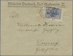 Br Deutsches Reich - Lokalausgaben 1918/23: BAD SUDERODE (OSTHARZ): 1923, Telegrammverschlußmarke Als G - Storia Postale